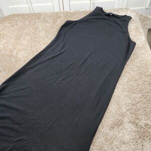 TORRID Black Rib-Knit Tank Dress Sz 1 Polyester Rayon Blend